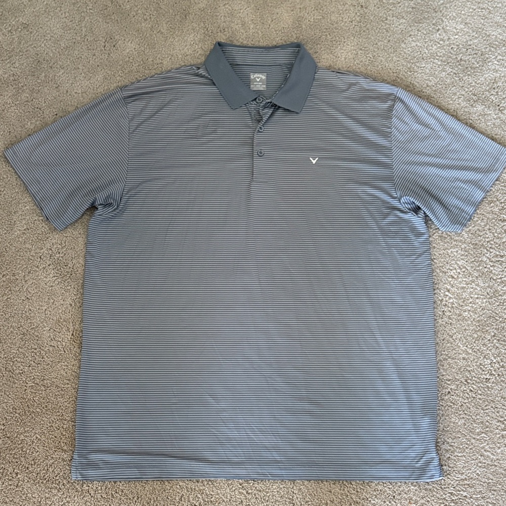 Callaway Men's Blue and Gray Polo Shirt